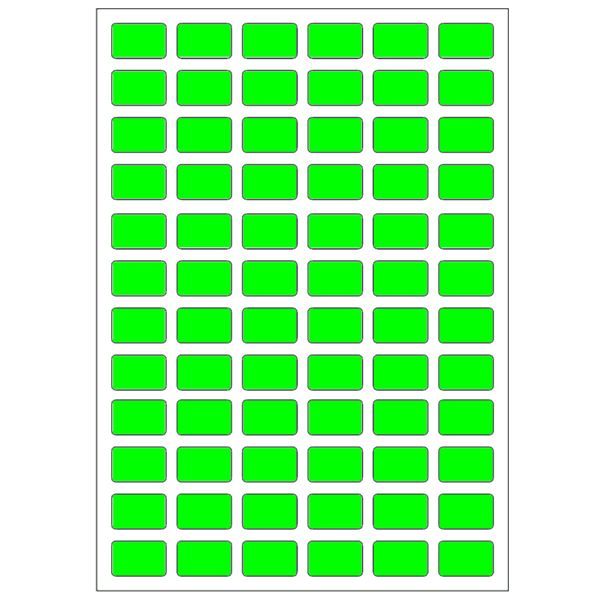 Samolepiace etikety 14 x 9 mm, A6 (10 ks) reflexné zelené