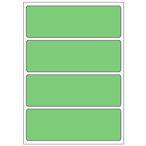 Samolepaice etikiety 99 x 33 mm, A6 (10 ks) zelené