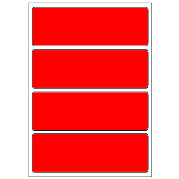 Samolepicí etikety 99 x 33 mm, A6 (10 ks) reflexné červené