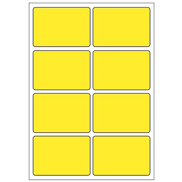 Samolepiace etikety 48 x 33 mm, A6 (10 ks) žlté