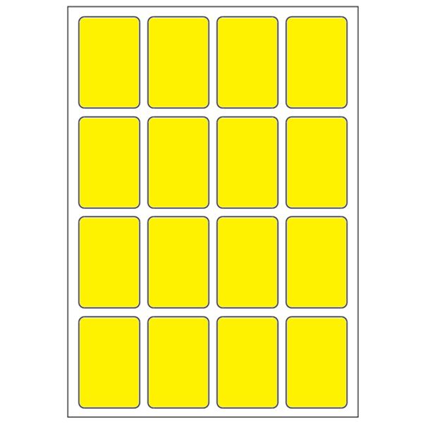 Samolepiace etikety 22 x 33 mm, A6 (10 ks) reflexné žlté