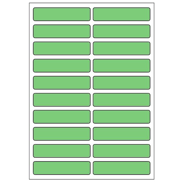 Samolepiace etikety 48 x 11 mm, A6 (10 ks) zelené