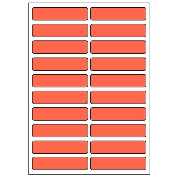 Samolepiace etikety 48 x 11 mm, A6 (10 ks) červené