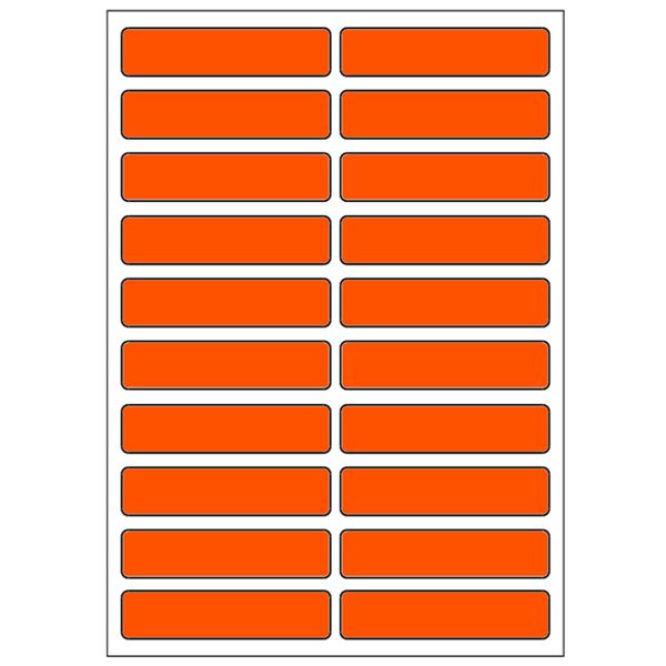 Samolepiace etikety 48 x 11 mm, A6 (10 ks) reflexné oranžové