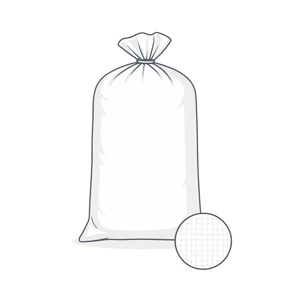 Tkané vrece PP 50 x 80 cm - biele