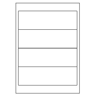 Samolepiace biele etikety 192 x 61 mm, A4 (100 ks)