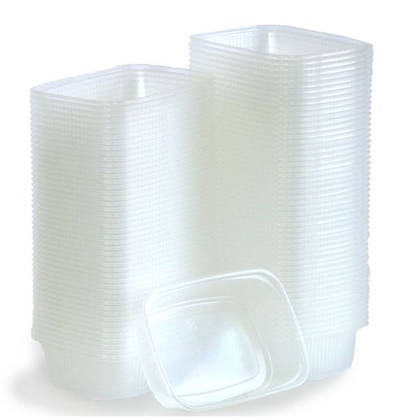 Miska hranatá priehľadná 200ml PP (100 ks)