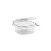 Miska (rPET) hranatá s viečkom 250 ml - priehľadná (50 ks)