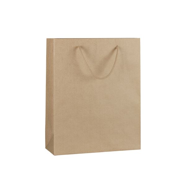Darčeková taška papierová NATURA LUX hnedá - M