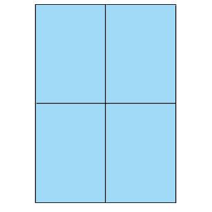 Samolepicí etikety 105 x 148,5mm, A4 (100 ks) modrá