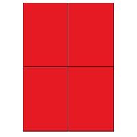 Samolepicí etikety 105 x 148,5mm, A4 (100 ks) reflexní červená