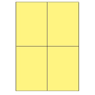 Samolepicí etikety 105 x 148,5mm, A4 (100 ks) žlutá