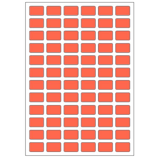 Samolepiace etikety 14 x 9 mm, A6 (10 ks) červené