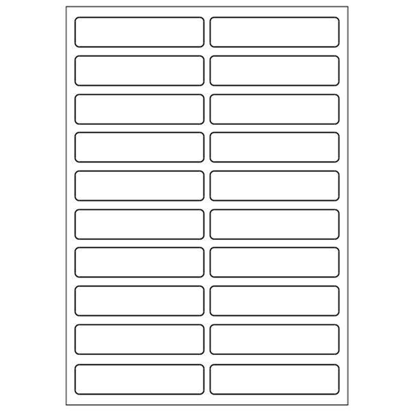 Samolepiace biele etikety 48 x 11 mm, A6 (15 ks)