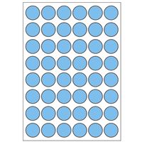 Samolepiace etikety priemer 15 mm, A6 (10 ks) modré