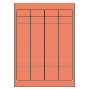 Samolepiace etikety 48,5 x 25,4 mm, A4 (100 ks) červené