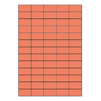 Samolepicí etikety 38,1 x 21,2mm, A4, červené (100 ks)