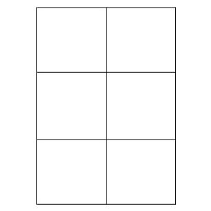 Samolepiace biele etikety 105 x 99 mm, A4 (100 ks)