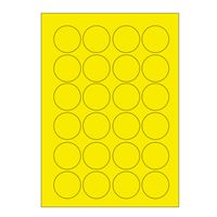 Samolepiace etikety, priemer 40 mm, A4 (100 ks) reflexné žlté