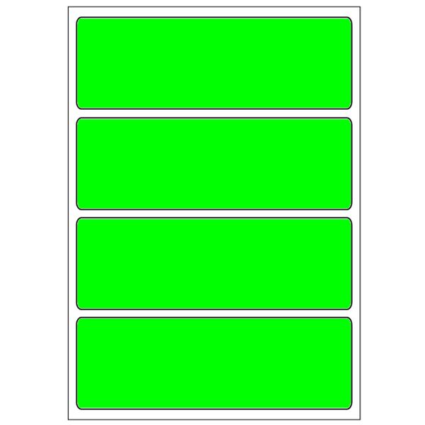 Samolepiace etikiety 99 x 33 mm, A6 (10 ks) reflexné zelené