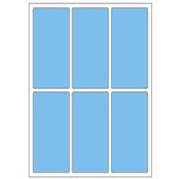 Samolepiace etikety 31 x 69 mm, A6 (10 ks) modré