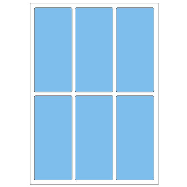 Samolepiace etikety 31 x 69 mm, A6 (10 ks) modré