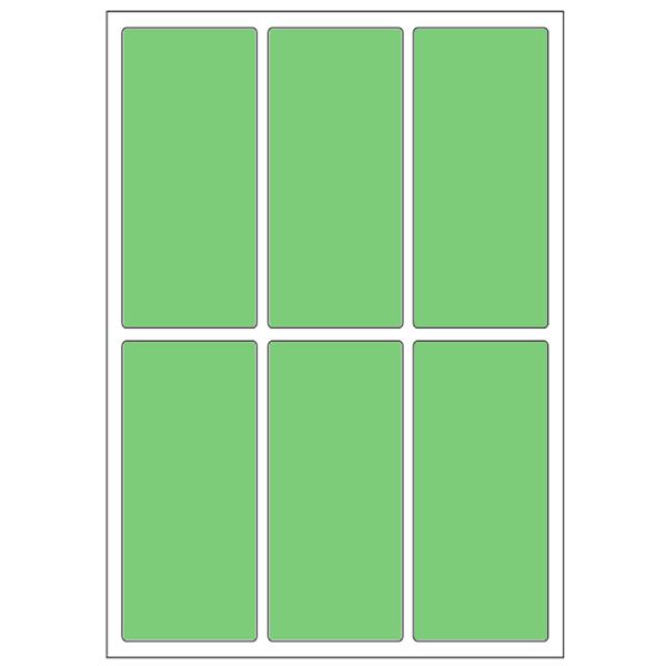 Samolepiace etikety 31 x 69 mm, A6 (10 ks) zelené