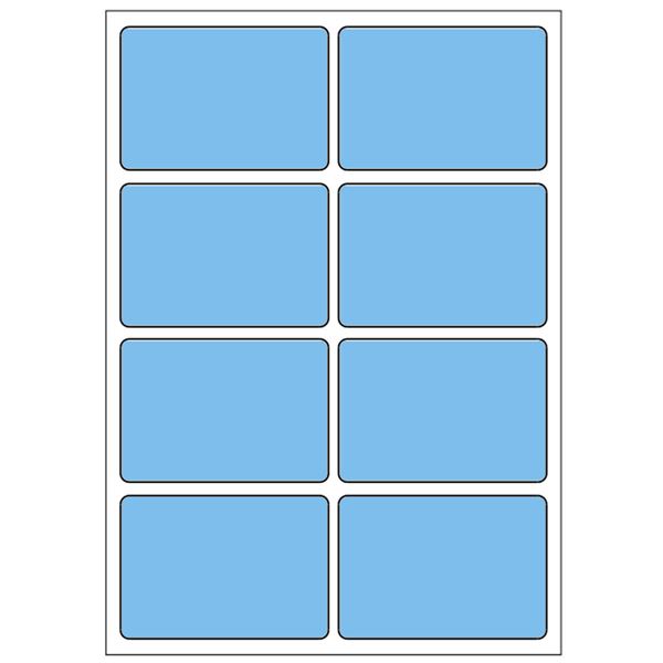 Samolepiace etikety 48 x 33 mm, A6 (10 ks) modré