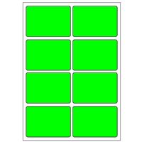 Samolepiace etikety 48 x 33 mm, A6 (10 ks) reflexné zelené