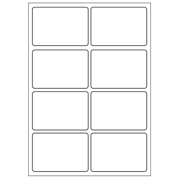 Samolepiace biele etikety 48 x 33 mm, A6 (15 ks)