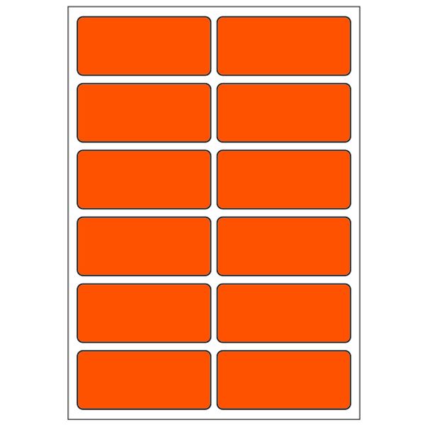 Samolepiace etikety 48 x 21 mm, A6 (10 ks) reflexné oranžové