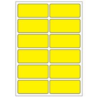 Samolepiace etikety 48 x 21 mm, A6 (10 ks) reflexné žlté