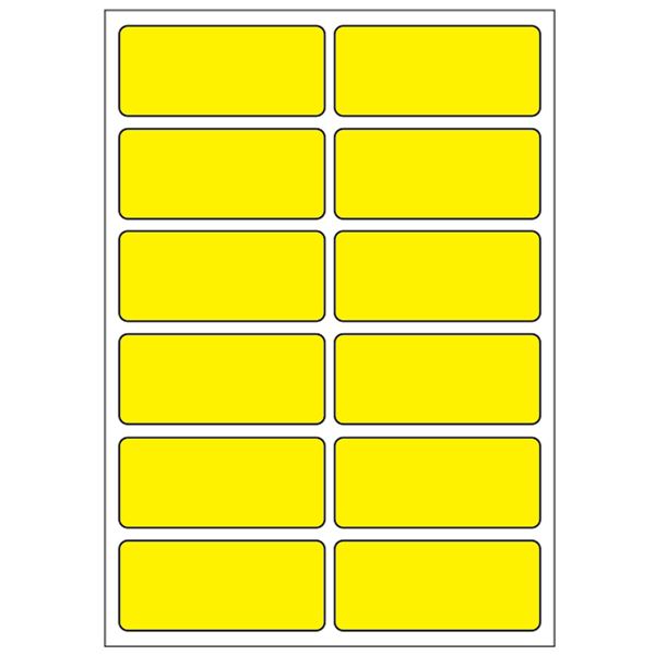 Samolepiace etikety 48 x 21 mm, A6 (10 ks) reflexné žlté