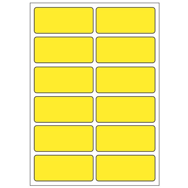 Samolepiací etikety 48 x 21 mm, A6 (10 ks) žlté