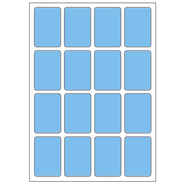 Samolepiací etikety 22 x 33 mm, A6 (10 ks) modré