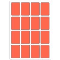 Samolepaice etikety 22 x 33 mm, A6 (10 ks) červené