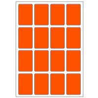 Samolepiace etikety 22 x 33 mm, A6 (10 ks) reflexné oranžové