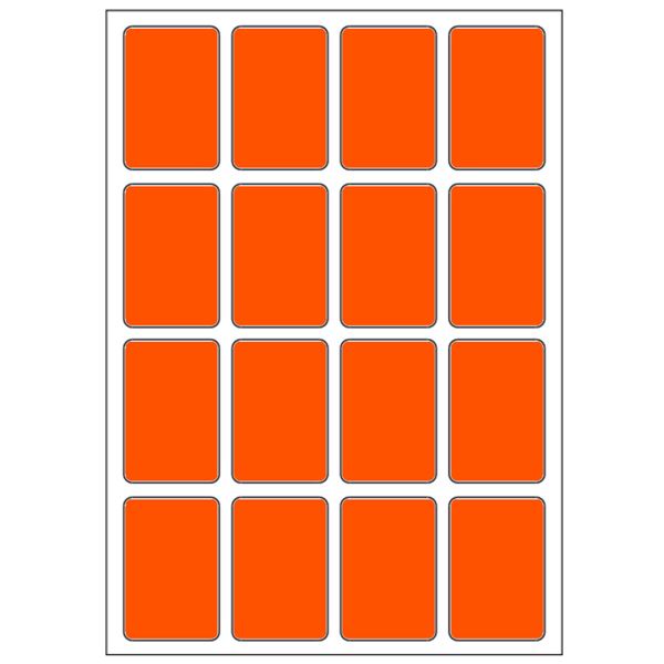 Samolepiace etikety 22 x 33 mm, A6 (10 ks) reflexné oranžové