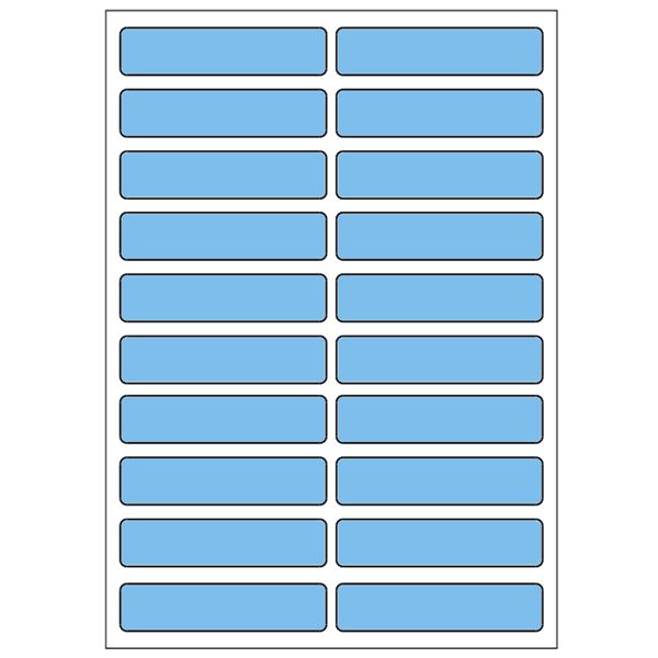Samolepiace etikety 48 x 11 mm, A6 (10 ks) modré