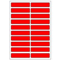 Samolepaice etikety 48 x 11 mm, A6 (10 ks) reflexné červené