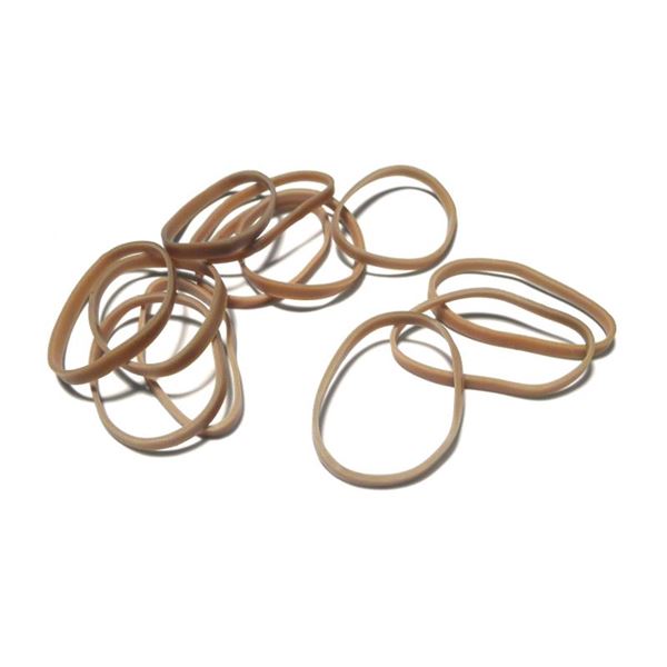 Gumičky prírodné silné 5 mm, priemer 4 cm, 1kg