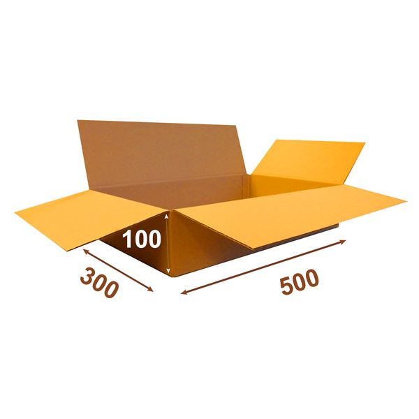 Krabica papierová klopová 3VVL 500 x 300 x 100 mm