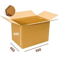 Krabica papierová klopová 5VVL 680 x 480 x 480 mm s rylom 300 mm