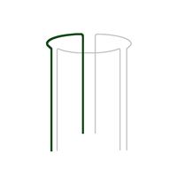 Kruhová podpera rastíin 1/3 kruhu, priemer 40 cm, výška 60 cm 