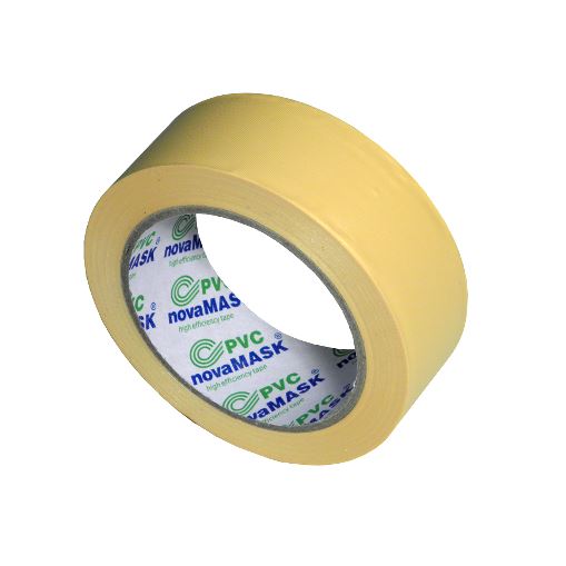 Krycia páska šírka 38 mm, návin 33 m - žltá, PVC