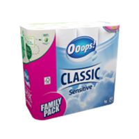 Toaletný papier Ooops Classic Sensitiv 4 ks, 3vrstvový